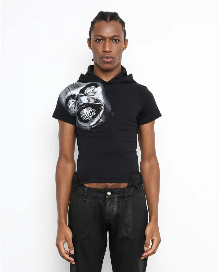 GAUGE HOODED T-SHIRT BLACK – IDEN