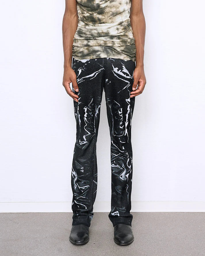 LATEX FINE KNIT TROUSERS – IDEN
