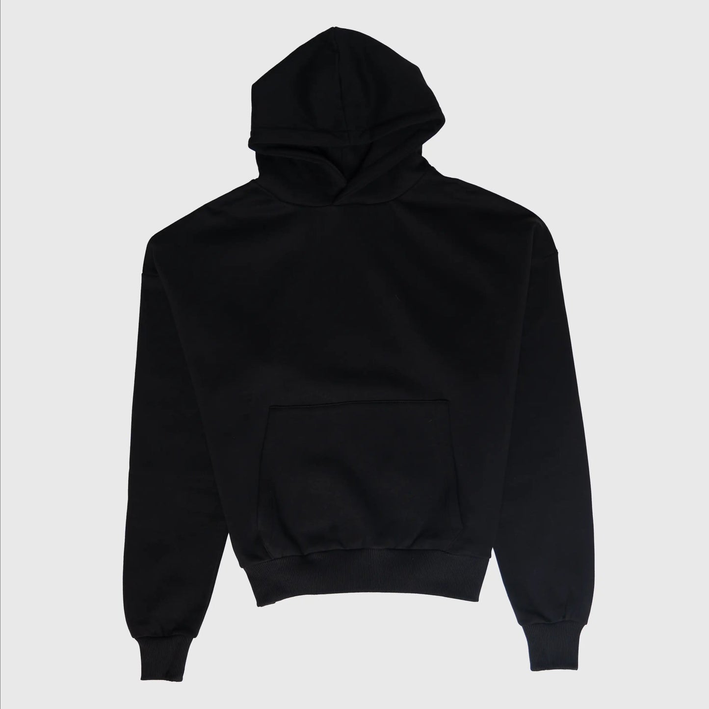 BLACK OVERSIZED PLATTE HOODIE