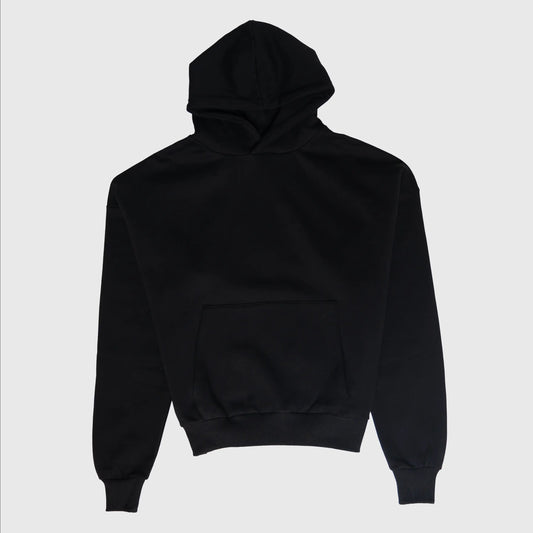 BLACK OVERSIZED PLATTE HOODIE