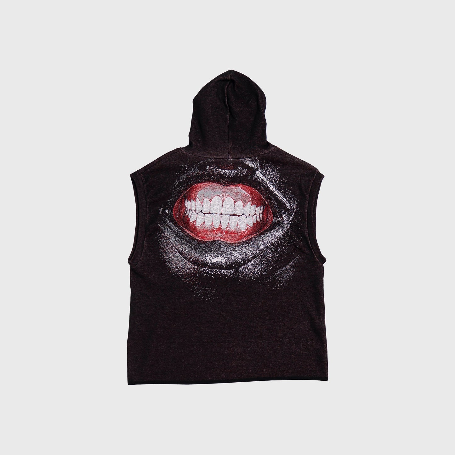 GAUGE HOODED FINE KNIT VEST – IDEN