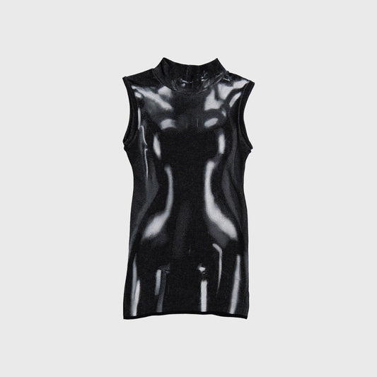 LATEX FINE KNIT MINI DRESS – IDEN