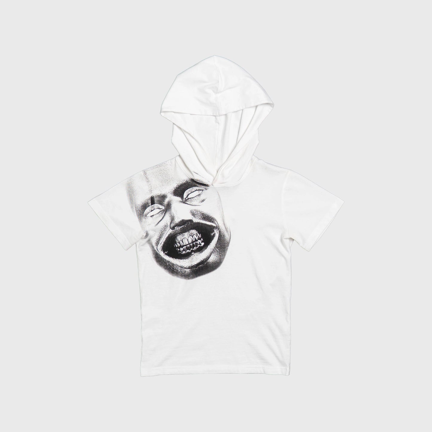 GAUGE HOODED T-SHIRT WHITE – IDEN