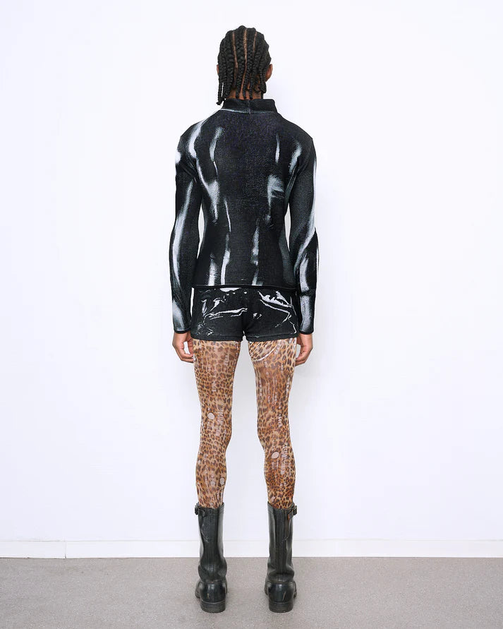 LATEX FINE KNIT SHORTS – IDEN